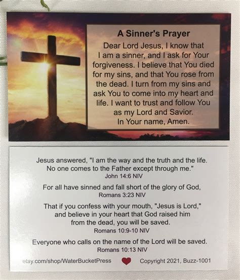 gospel tracts with sinners prayer
